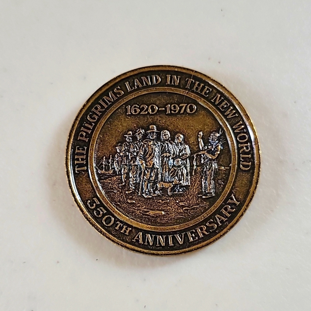 The Pilgrims Land in the New World 350th Anniversary Token